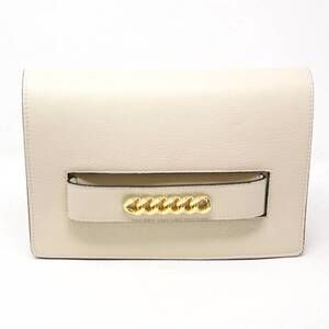 NEW GERMAN FUENTES women's large leather clutch bag in beige